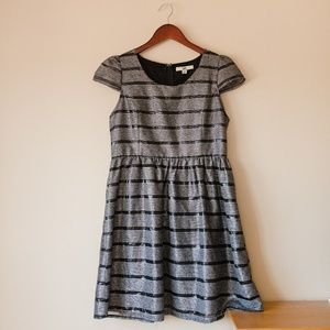 Ya Los Angeles - Striped Black & Grey Dress